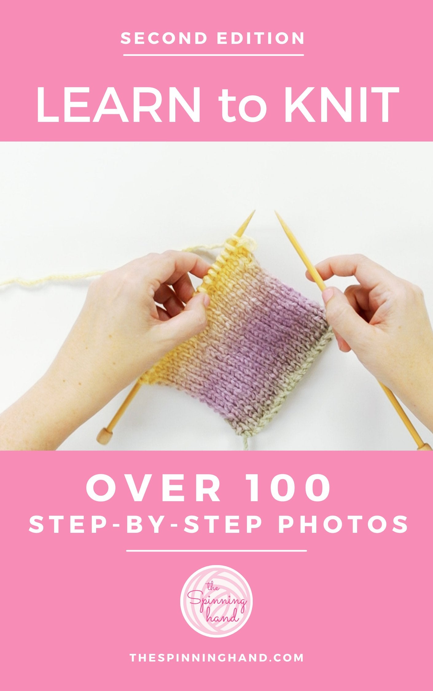 100 page eBook included in the Learn to Knit kit - The Spinning Hand