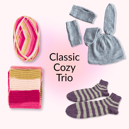 Learn to Knit Levels 1 - 2 - 3: Three All - Inclusive Knitting Kits, Fabulous Gift - thespinninghand