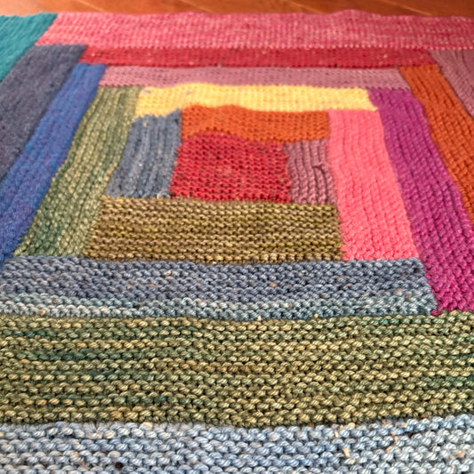 Learn to Knit Mini Retreat: Oct. 22 - Knitted Log Cabin Sampler - thespinninghand