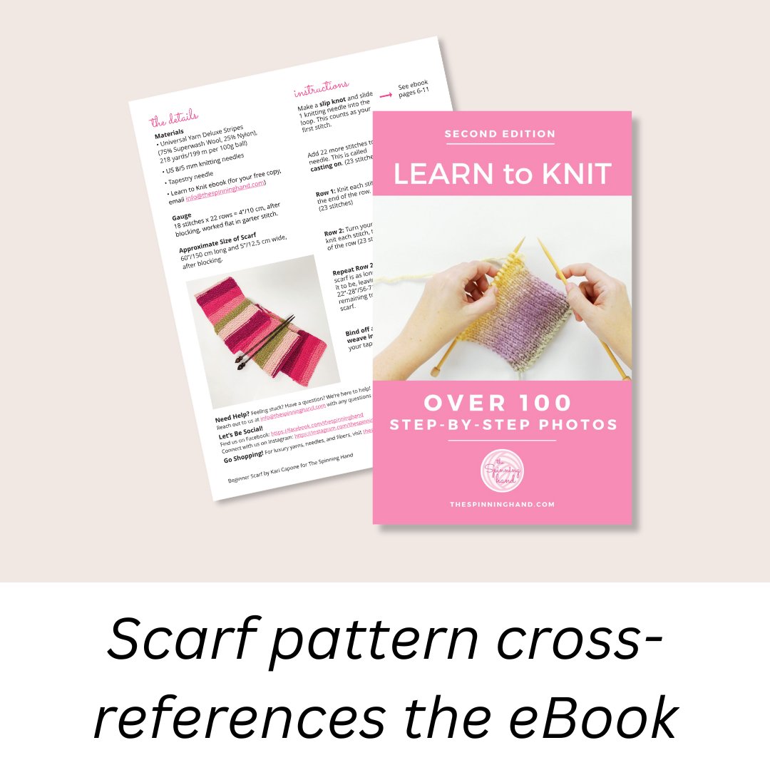 Learn to Knit Scarf Kit for Beginners | Dragonfruit - thespinninghand