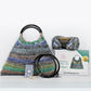 Market Bag Knitting Kit - Includes Noro Yarn, purse handles, needles - thespinninghand