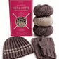 NEW Hat & Mitts Knitting Kit: Advanced Beginner, 3 Color Choices - thespinninghand