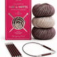 NEW Hat & Mitts Knitting Kit: Advanced Beginner, 3 Color Choices - thespinninghand