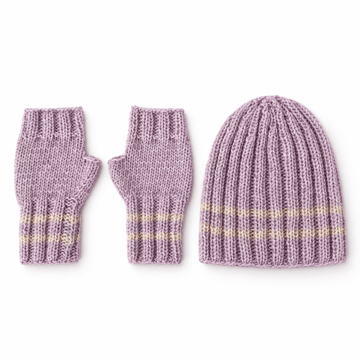 NEW Hat & Mitts Knitting Kit: Advanced Beginner, 4 Color Choices - thespinninghand