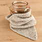 Oatmeal Tweed Cashmere Handknit Bandana Scarf - thespinninghand