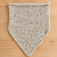 Oatmeal Tweed Cashmere Handknit Bandana Scarf - thespinninghand