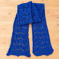 Organic Merino Navy Lace Scarf - Hand Knit in NJ - thespinninghand