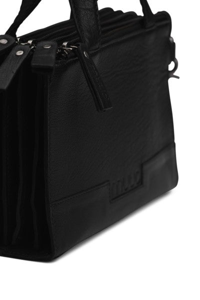 PREORDER Dac Crossbody Leather Bag by muud - 5 zipper compartments - thespinninghand