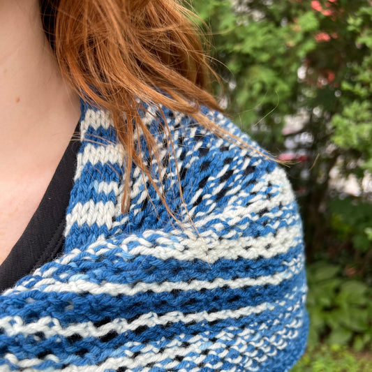 PREORDER: Indigo Waves Hand Dyed Yarn Knitting Kit Subscription - thespinninghand