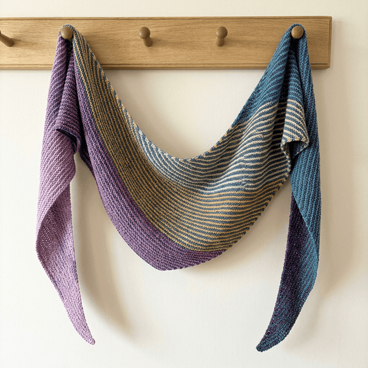 PREORDER Popcycle Shawl Kit — Easy Shawl Pattern, Light Bamboo Yarn - thespinninghand