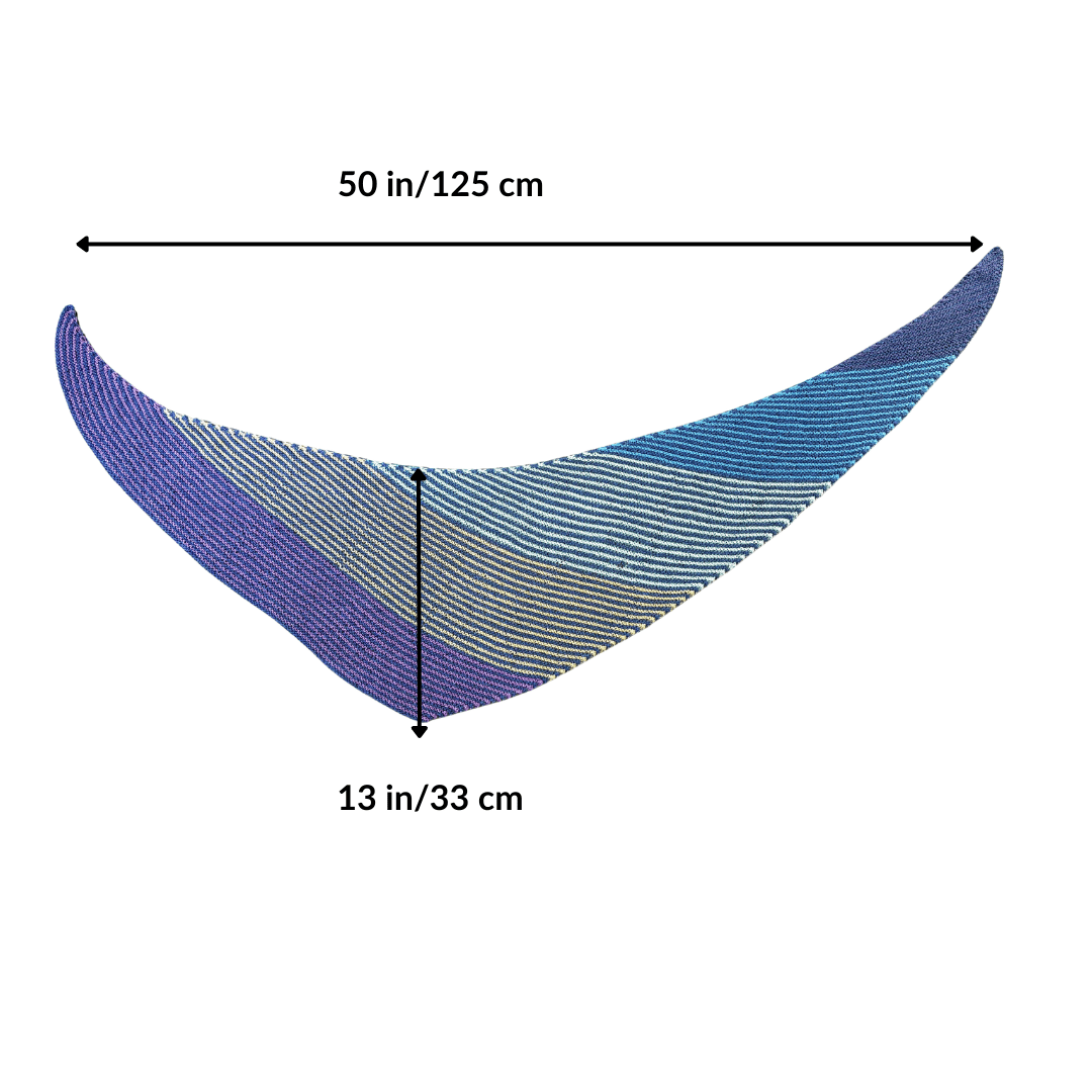 PREORDER Popcycle Shawl Kit — Easy Shawl Pattern, Light Bamboo Yarn - thespinninghand