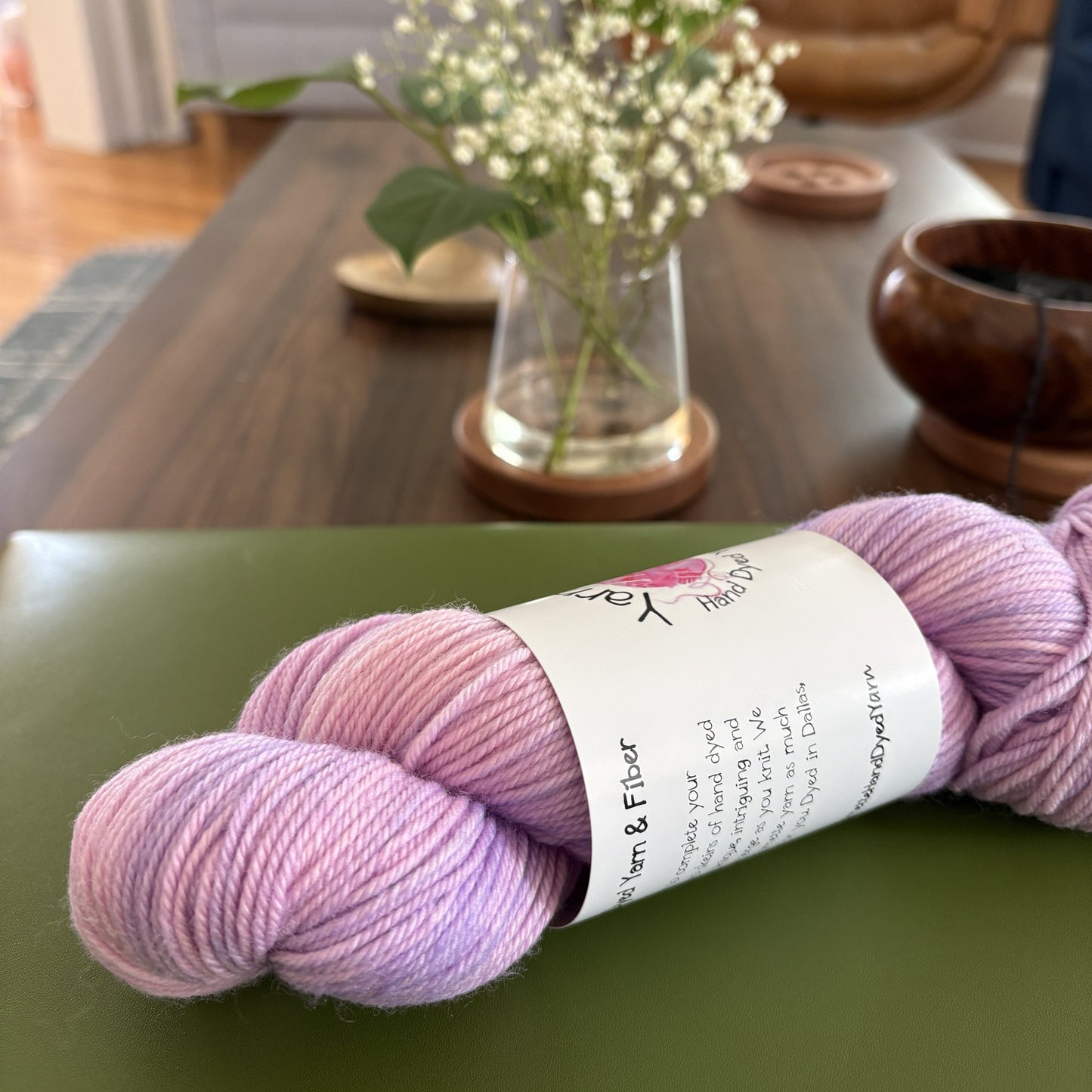 Purples and Pinks Hand Dyed Yarn - 246 yards per skein DK weight - thespinninghand