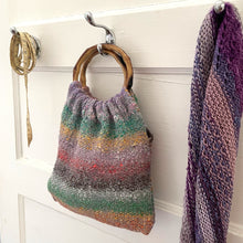 Load image into Gallery viewer, Rainbow Knit Bag Kit - Cool Pastels or Faux Tortoiseshell - thespinninghand
