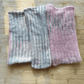 Silk cowl - gray and pink - adult size - thespinninghand