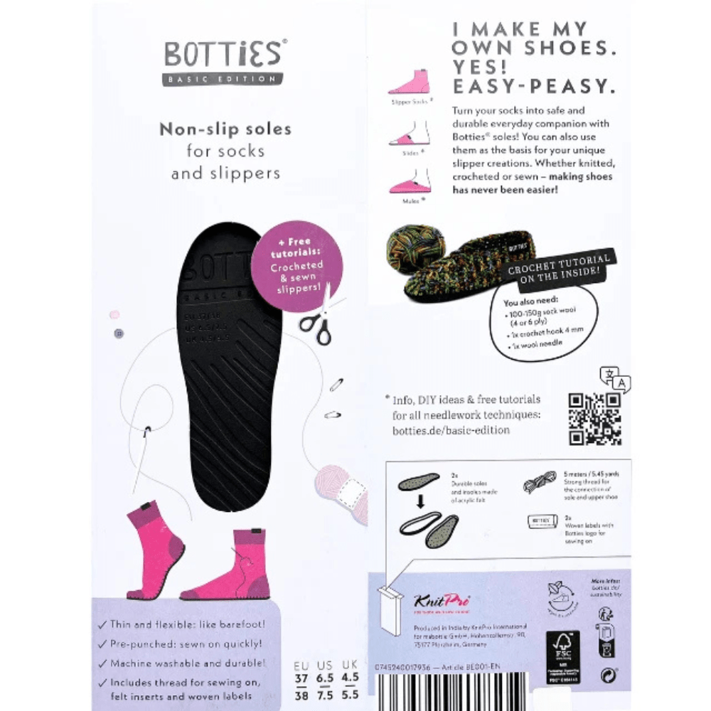 Slipper soles - crochet your own slippers with Botties kit - thespinninghand