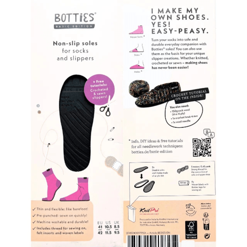 Slipper soles - crochet your own slippers with Botties kit - thespinninghand