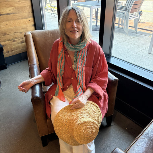 Summer Shawl Kit — Easy Shawl Pattern, 3 color choices - thespinninghand