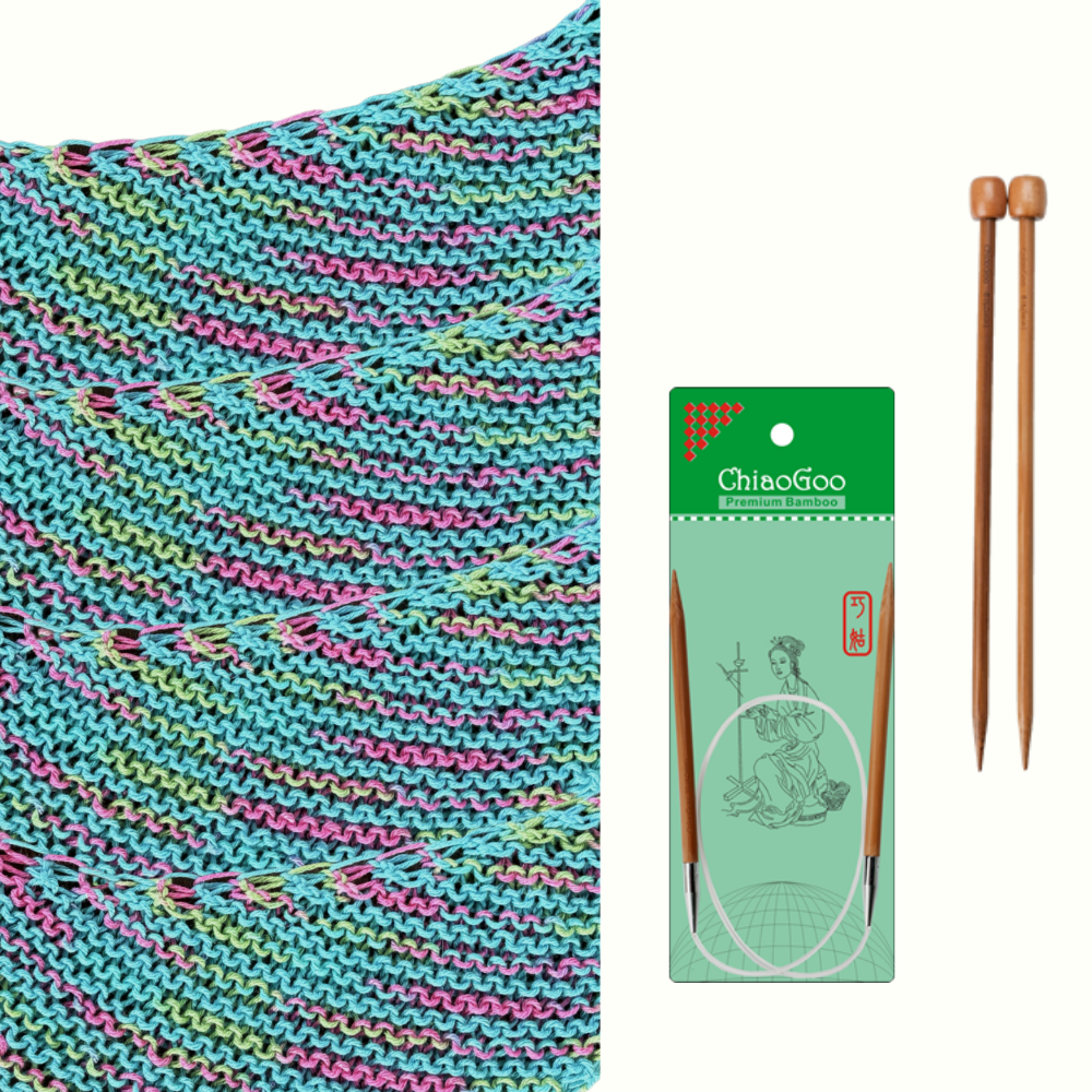 Summer Shawl Kit — Easy Shawl Pattern, 3 color choices - thespinninghand