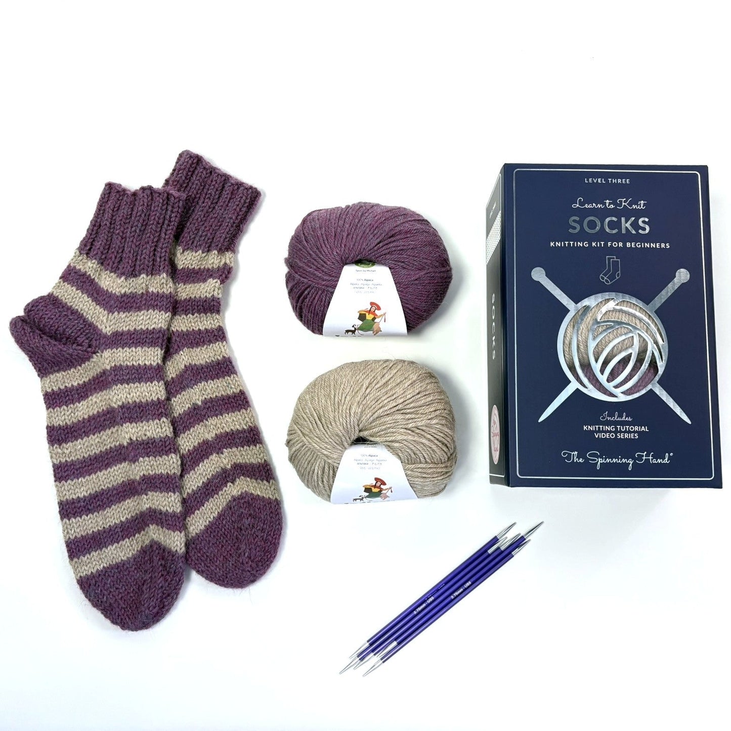 The Joy of Socks Knitting Kit - Pure Alpaca Yarn - thespinninghand