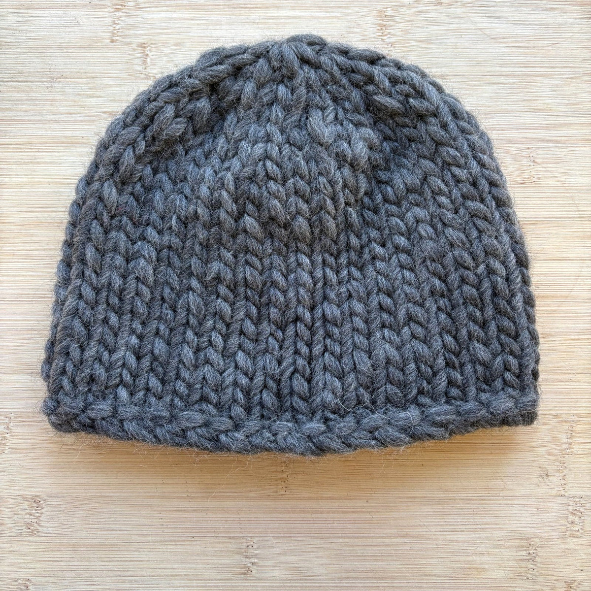 Wool Hat - dark gray - adult size - thespinninghand