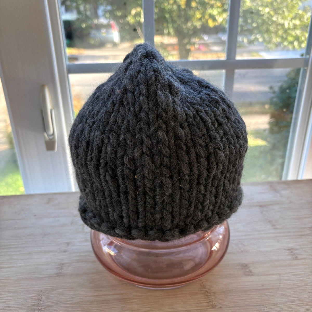 Wool Hat - dark gray - adult size - thespinninghand