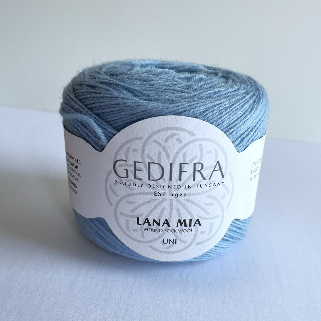 Gedifra Lana Mia - light blue sock yarn - thespinninghand