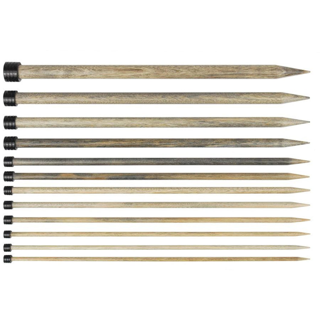 Lykke Single Point Knitting Needles - Driftwood or Indigo - 10 inches long - full size range - thespinninghand
